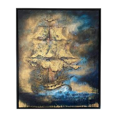 Original Abstract Ship Paintings by Daniel Hooper