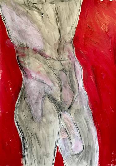Original Abstract Expressionism Nude Painting by EKR Schlegel