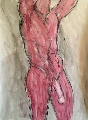 Original Abstract Expressionism Nude Painting by EKR Schlegel