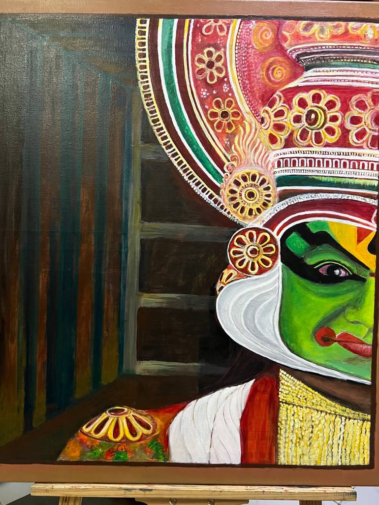 Original Folk Performing Arts Painting by Kannankutty Kunnath