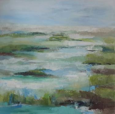 Print of Abstract Seascape Paintings by Dorina Hoffer