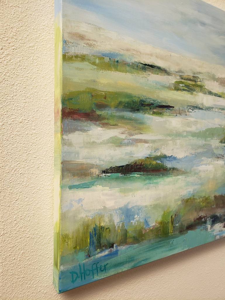 Original Abstract Seascape Painting by Dorina Hoffer