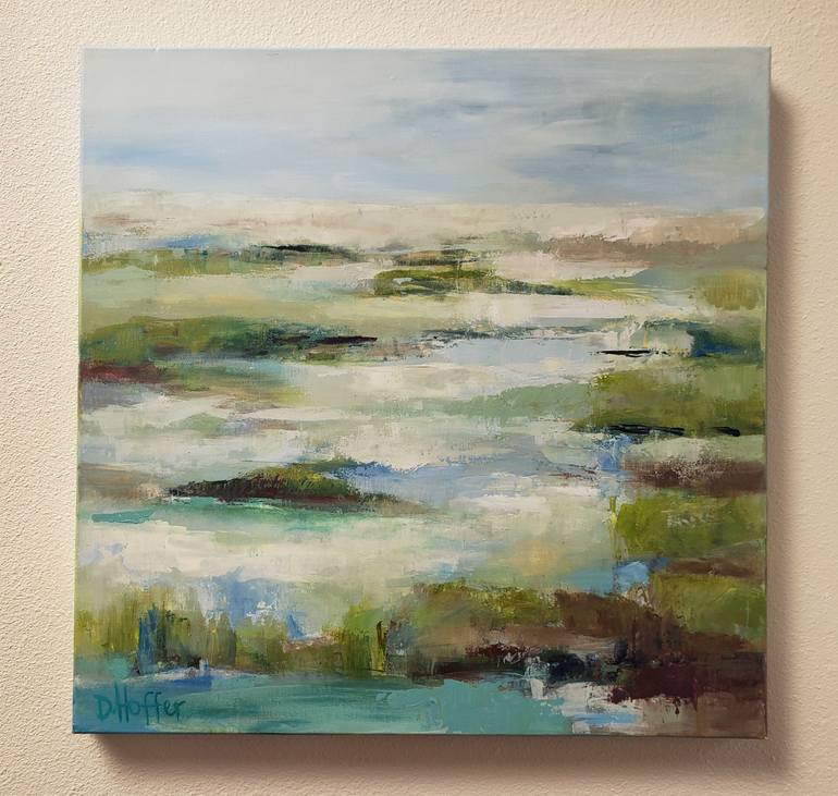 Original Abstract Seascape Painting by Dorina Hoffer