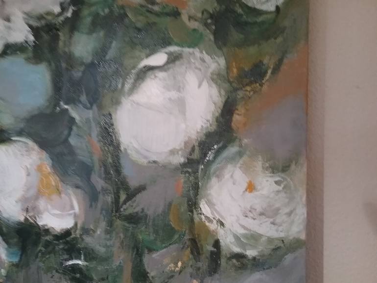 Original Abstract Expressionism Botanic Painting by Dorina Hoffer