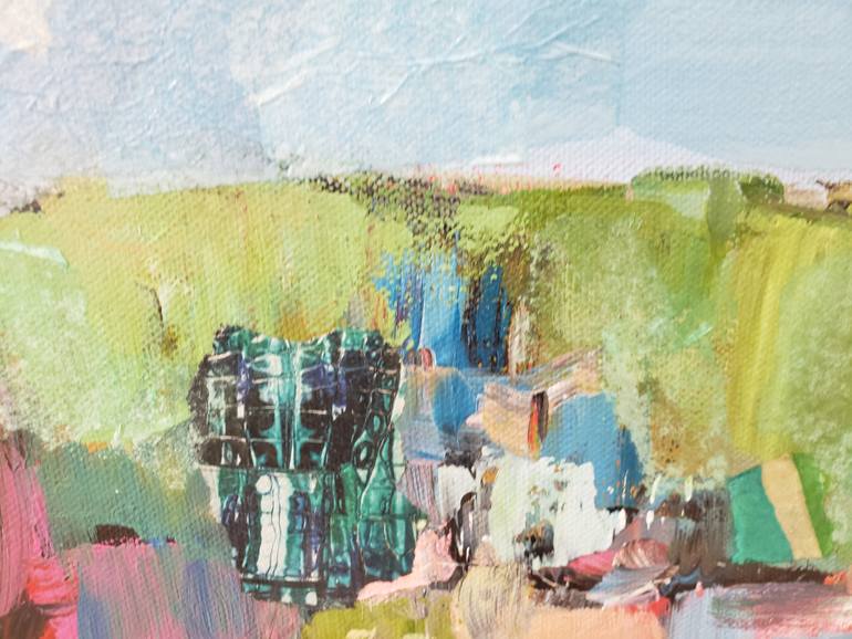 Original Abstract Landscape Painting by Dorina Hoffer