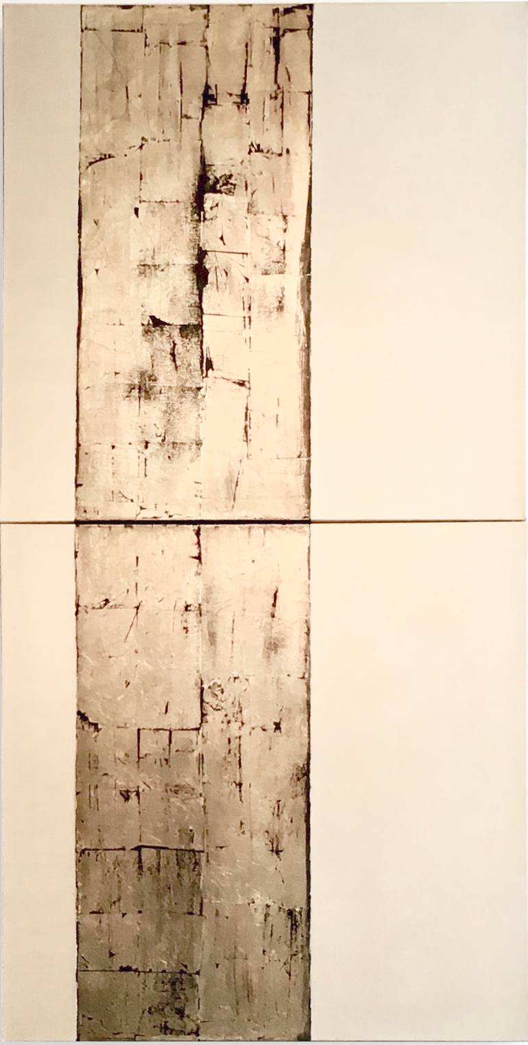 Original Geometric Abstract Painting by Krystyna Borkowska