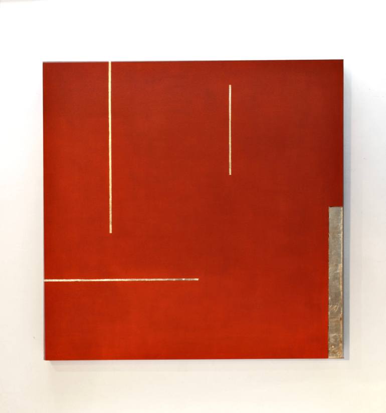 Original Geometric Abstract Painting by Krystyna Borkowska