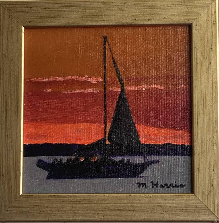 Original Impressionism Seascape Painting by Marie T Harris