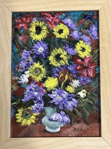 Original Impressionism Floral Painting by Marie T Harris