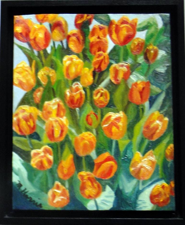 Original Impressionism Floral Painting by Marie T Harris