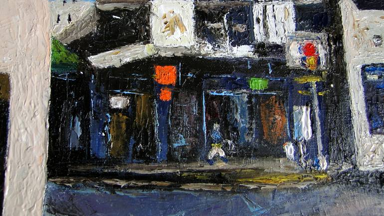 Original Expressionism Cities Painting by Marie T Harris