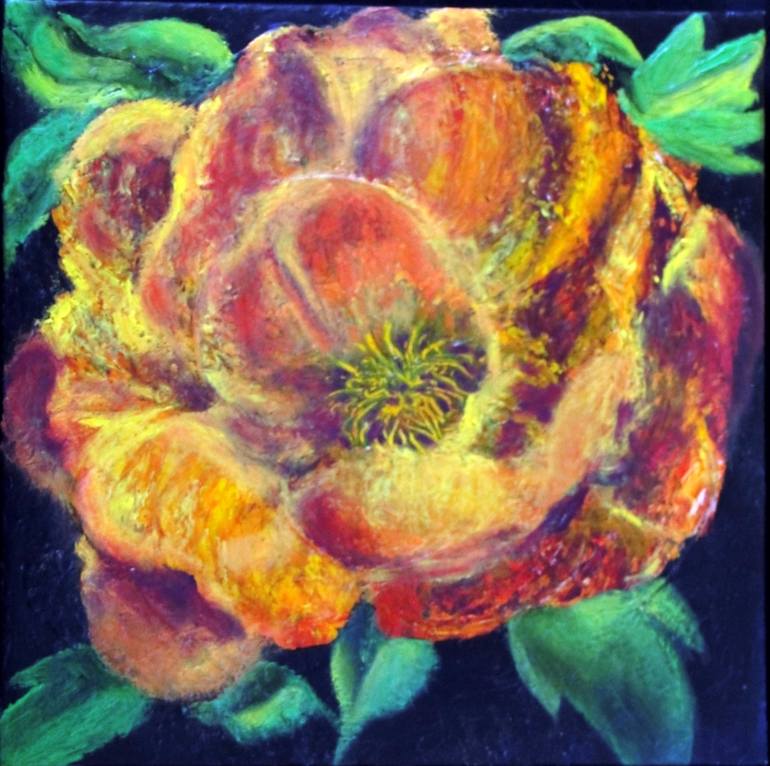 Original Floral Painting by Marie T Harris