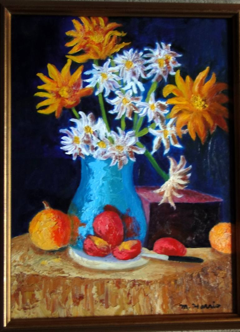 Original Expressionism Still Life Painting by Marie T Harris