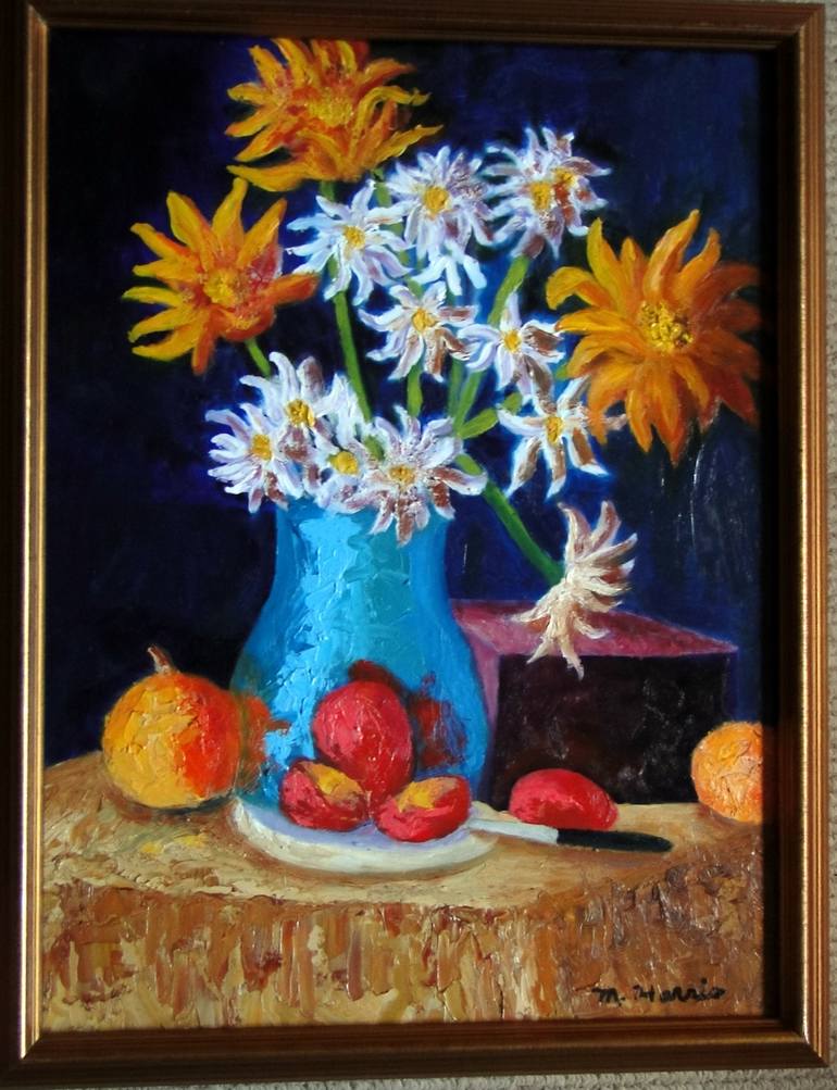 Original Expressionism Still Life Painting by Marie T Harris