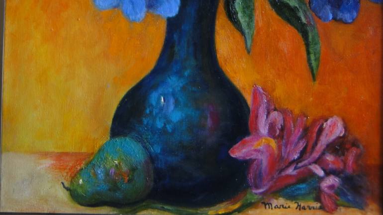 Original Expressionism Floral Painting by Marie T Harris