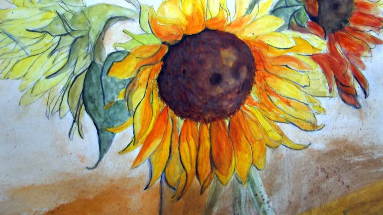 Original Floral Painting by Marie T Harris