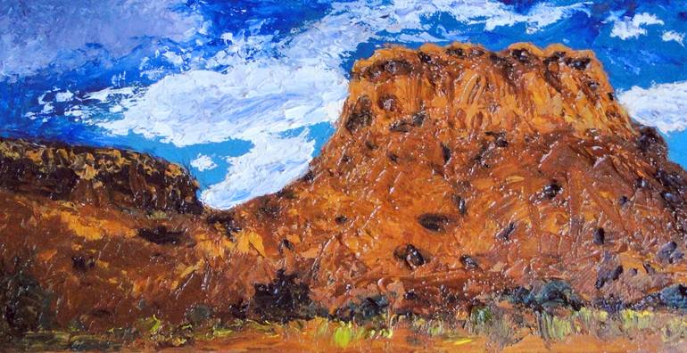 Original Expressionism Landscape Painting by Marie T Harris
