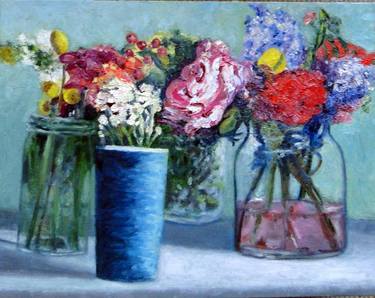 Original Impressionism Floral Paintings by Marie T Harris