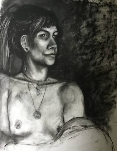 Original Figurative People Drawings by Jean Paton