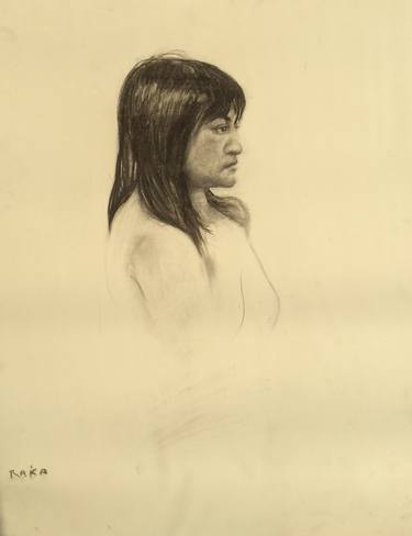 Original Figurative Portrait Drawings by Jean Paton