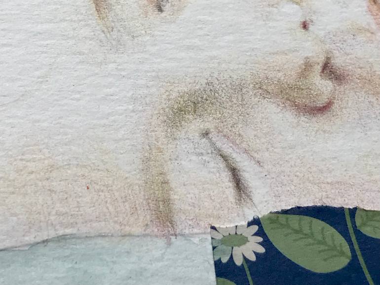 Original Abstract Expressionism People Collage by Maria Magdalena Lazar