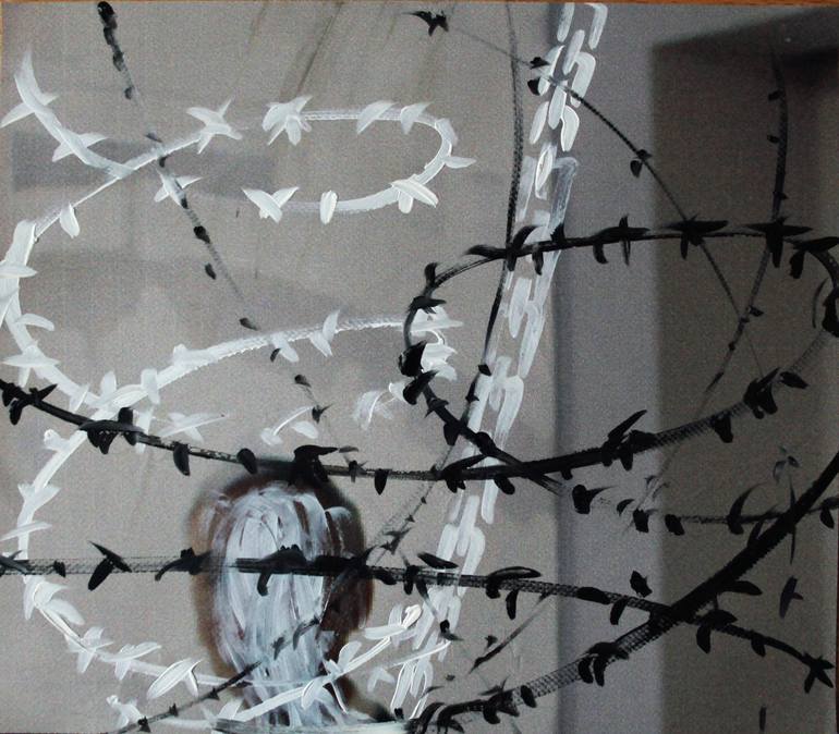 barbed wire man
