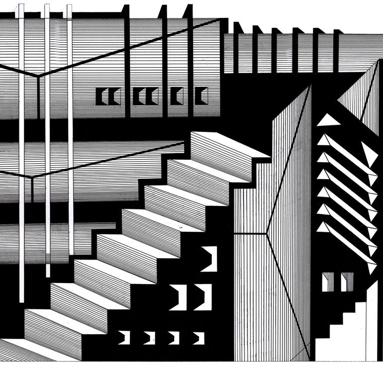 Original Conceptual Abstract Drawing by Bohdana Patsiuk