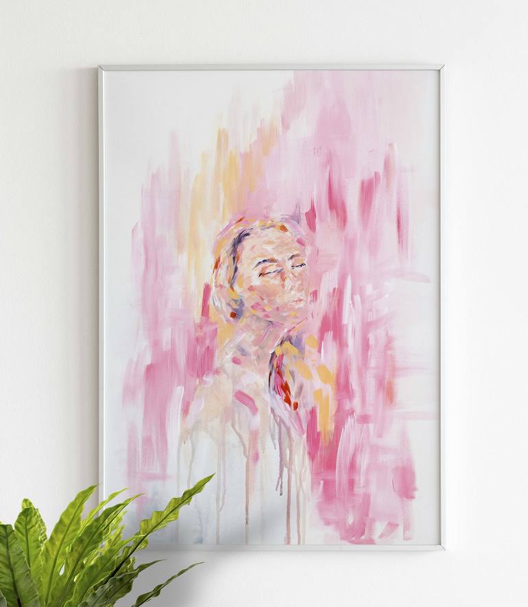 Pink Girl Painting by Yin Chua | Saatchi Art