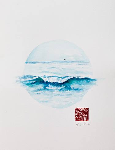 Print of Minimalism Seascape Paintings by Yin Chua