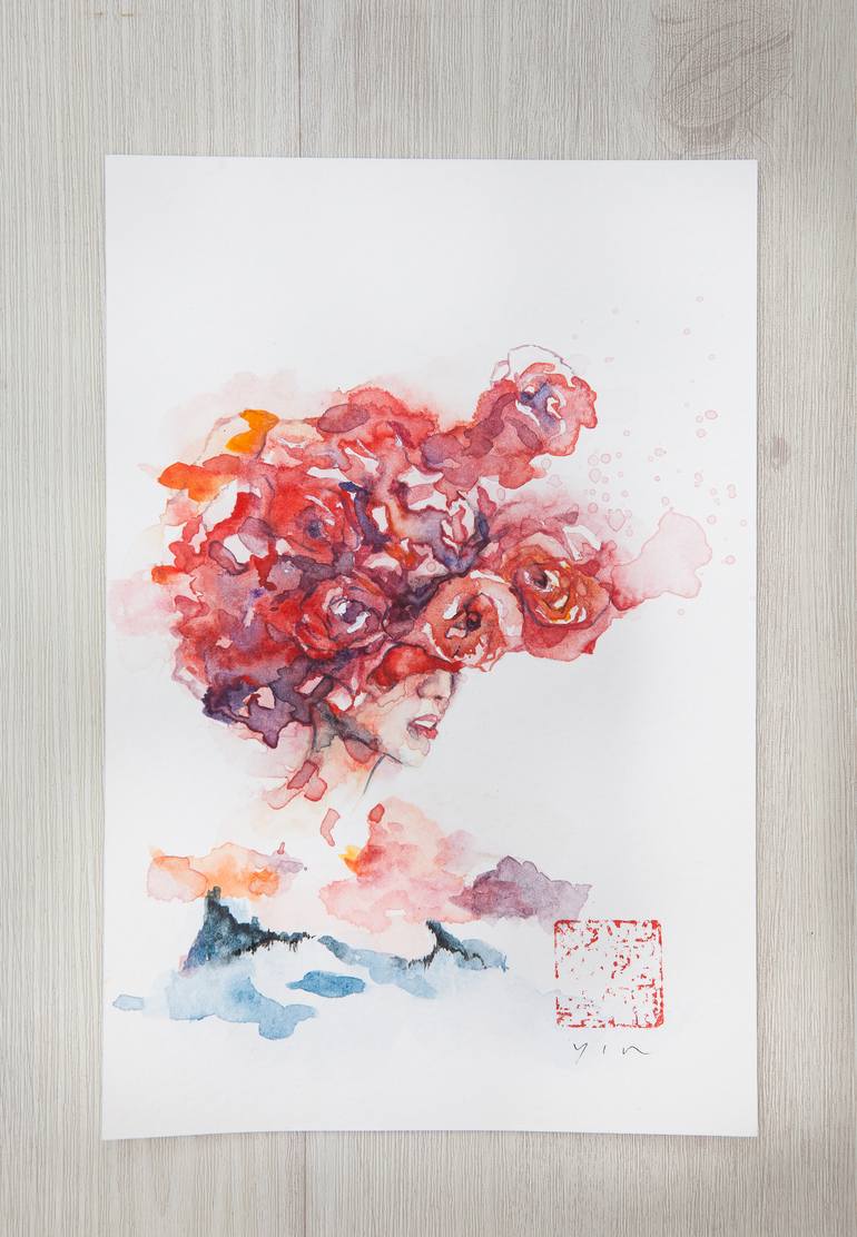 Original Abstract Expressionism Fashion Painting by Yin Chua