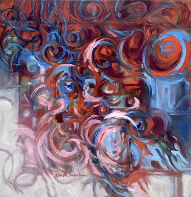 Original Abstract Expressionism Abstract Painting by Sylvia Shanahan