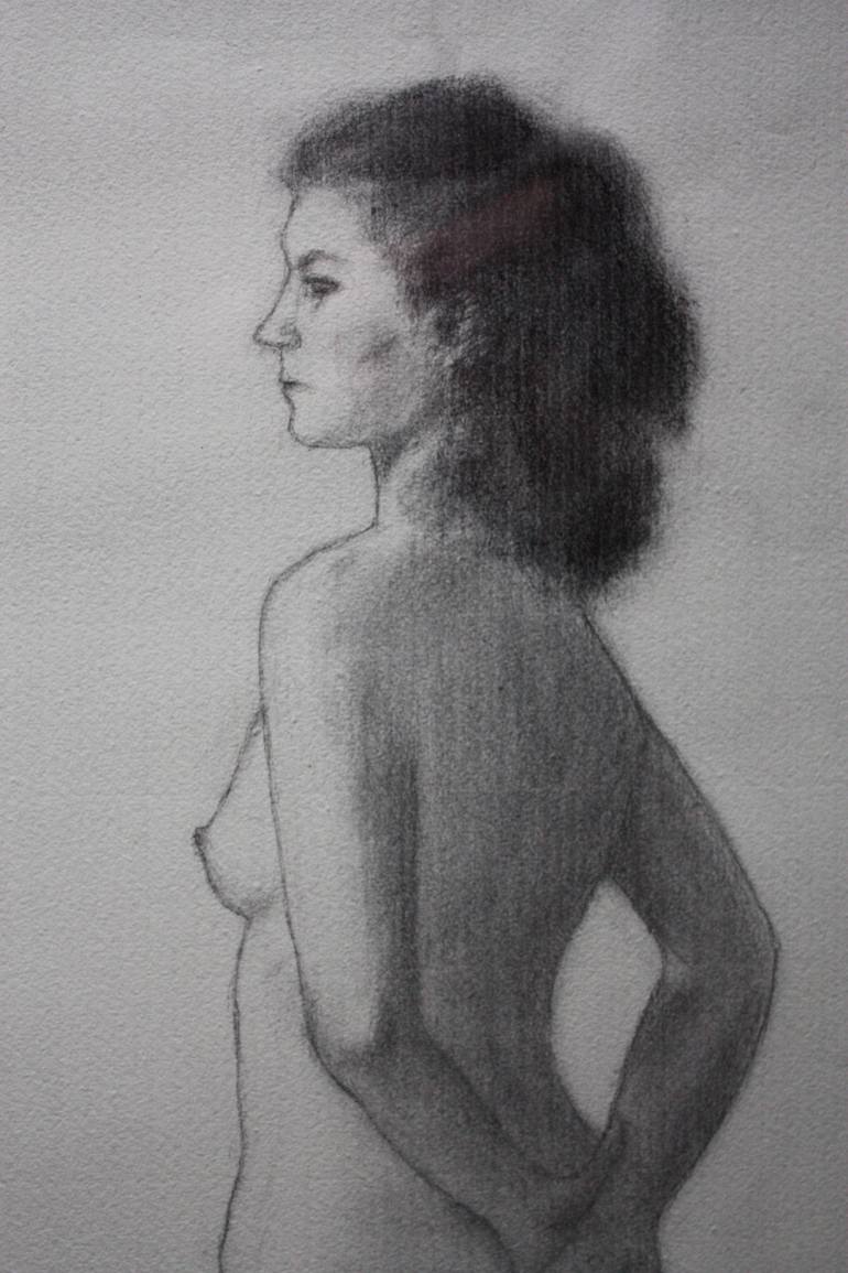 Original Figurative People Drawing by Emina Mahmutovic