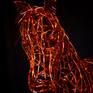 This horse is made out of copper wire with a wooden stand. Copper is wonderful to work with, the feel and the look is so beautiful. The copper will change the color over time which makes it also very speacial. 
I started making horses out of an interest for this beautiful animal and I love studing horses and making them.