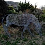 Contemplating' Male Wire Sculpture Sculpture by Simone Wojciechowski