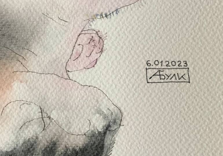 Original Illustration Animal Painting by Anna Bulkina