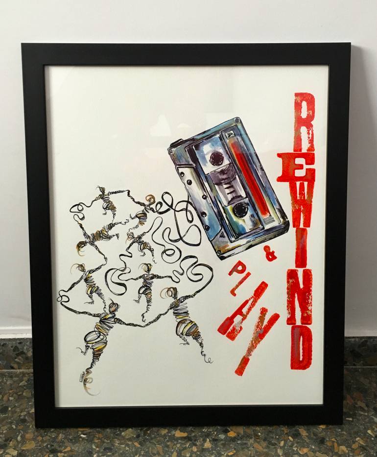Original Expressionism Music Drawing by Flossie Lucas