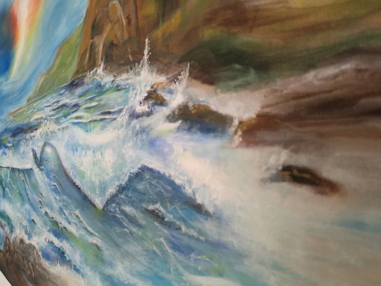 Original Realism Beach Painting by Guillermo Castro