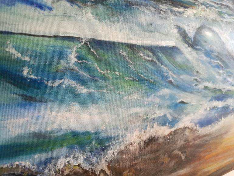 Original Realism Beach Painting by Guillermo Castro