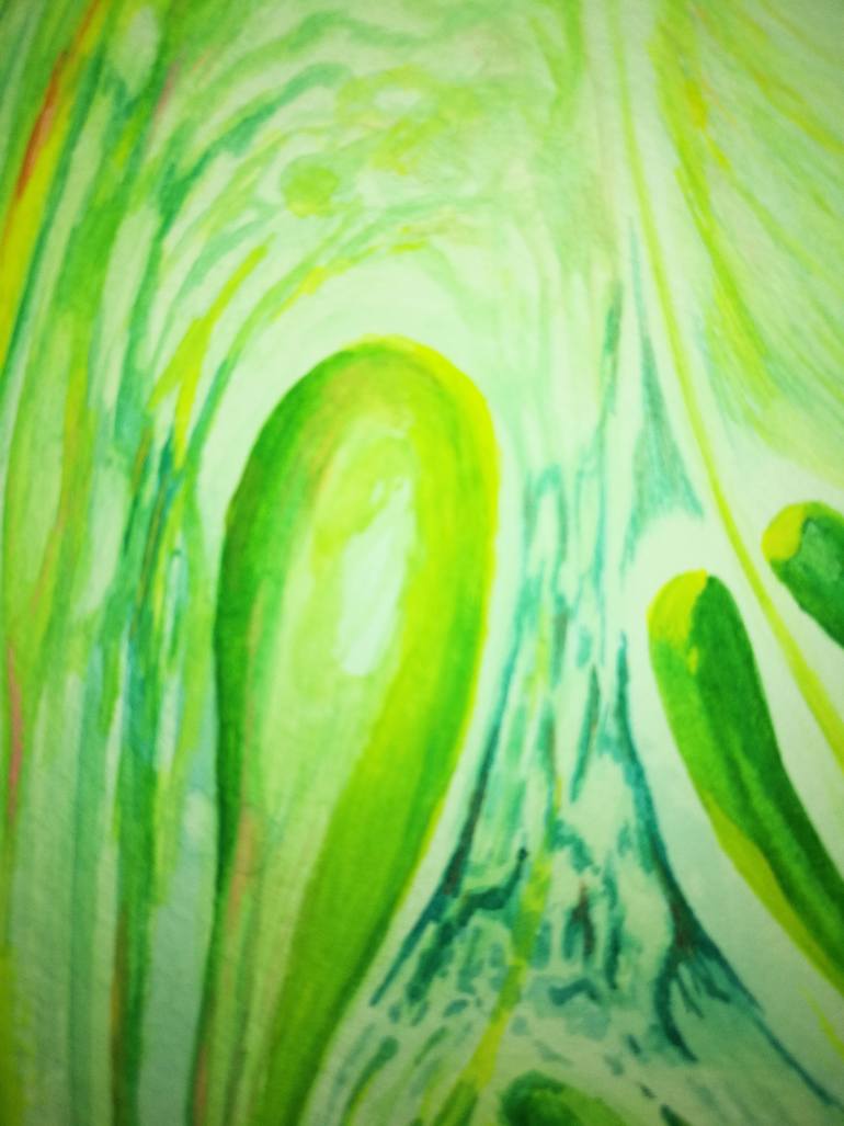 Original Abstract Fantasy Painting by Guillermo Castro