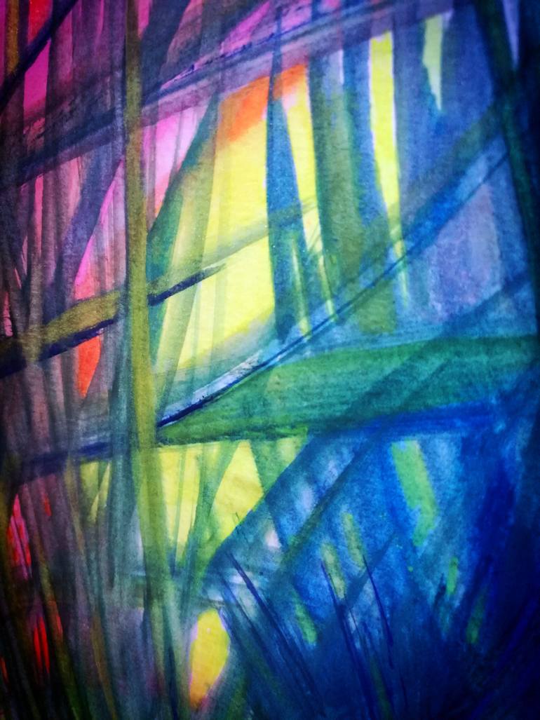 Original Abstract Expressionism Abstract Painting by Guillermo Castro