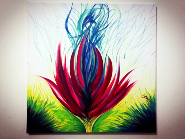 Original Abstract Expressionism Abstract Painting by Guillermo Castro