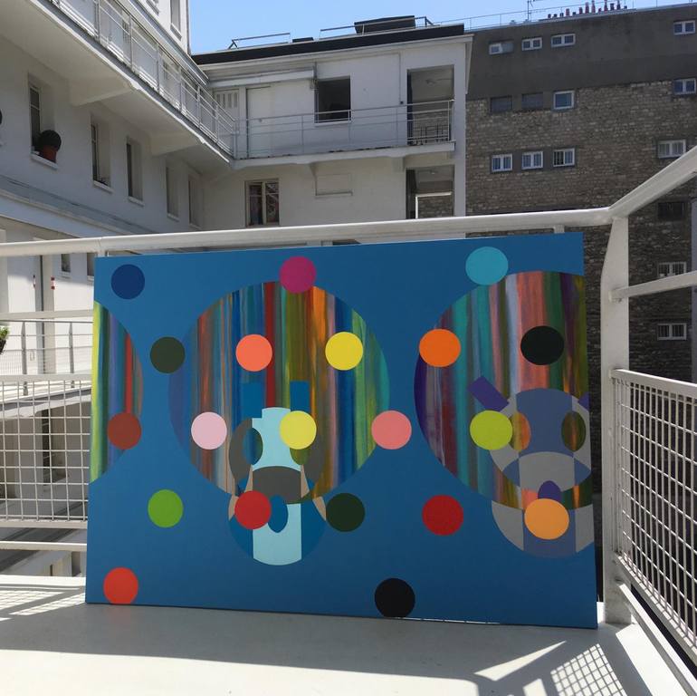 Original Pop Art Abstract Painting by Gilles Lozac'H