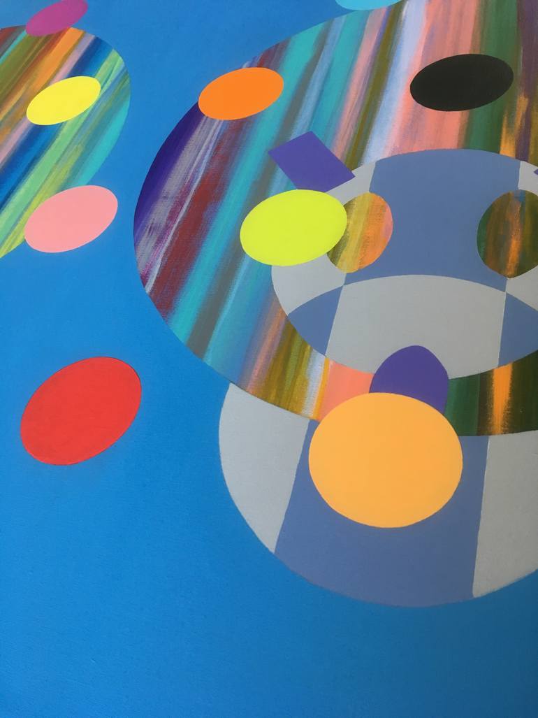Original Pop Art Abstract Painting by Gilles Lozac'H