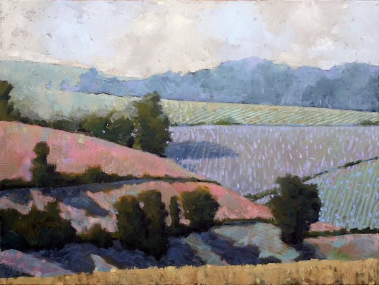 Near Navarrenx, France (Framed) Painting by Alan King | Saatchi Art