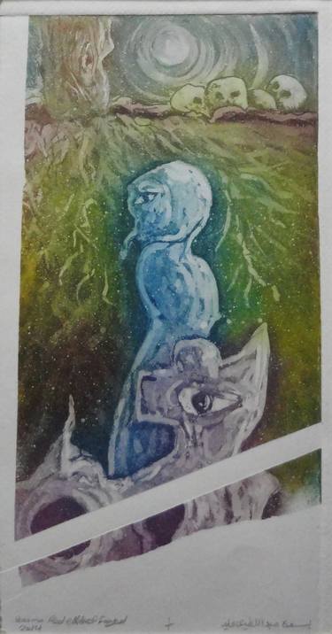 Print of Surrealism Popular culture Printmaking by Basma Fayed