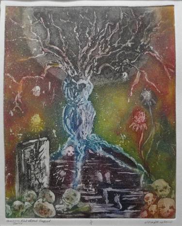 Tree of Owl and the grave (colored) - Limited Edition of 1 thumb