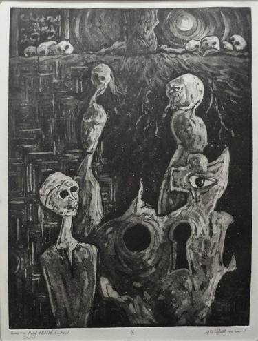 Print of Surrealism Popular culture Printmaking by Basma Fayed