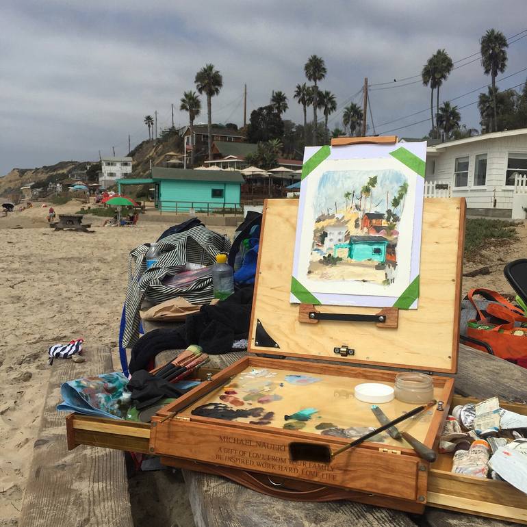 Original Abstract Beach Painting by Michael Nauert