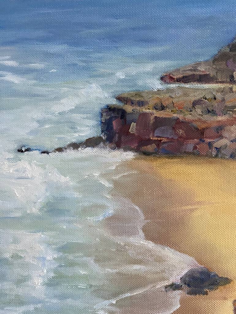 Original Impressionism Beach Painting by Marie Green