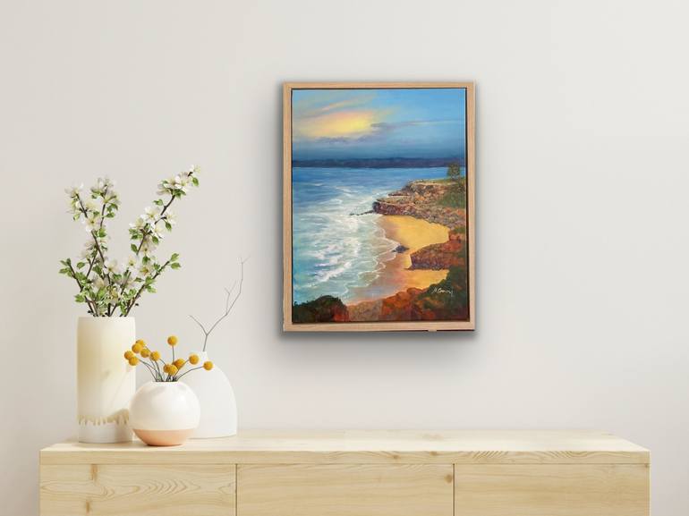 Original Impressionism Beach Painting by Marie Green